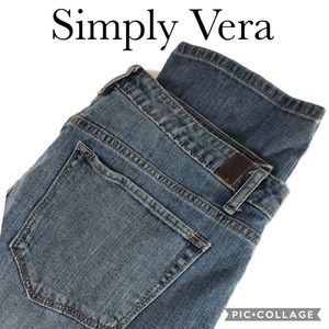 Simply Vera sz 10 boyfriend mid rise capri